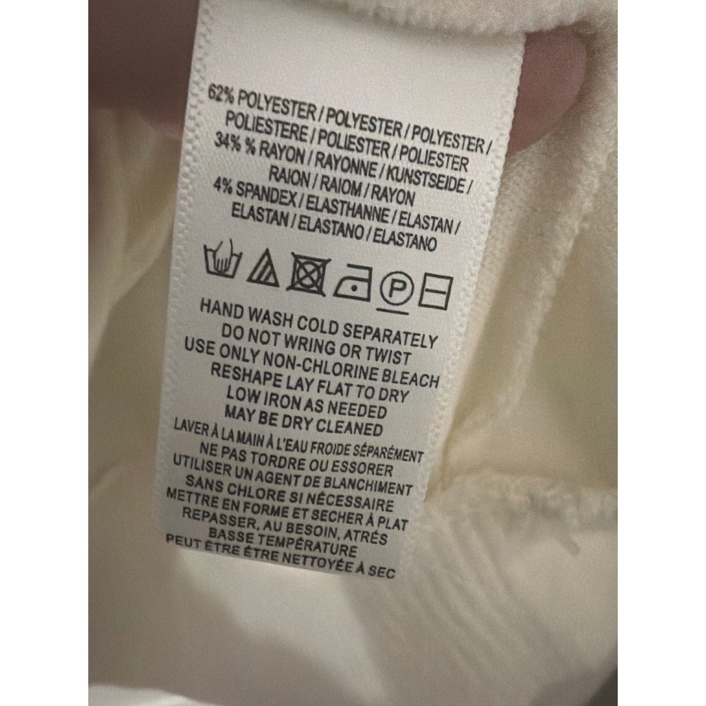 Free People Beach Cream Cozy Balloon Sleeve Crewneck Sweatshirt‎ Fuzzy Soft MED - Picture 5 of 6